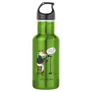 Universe Unicorn Leading Poetry Funny Water Bottle Waterfles