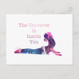 Universe Yoga Pose reeks Briefkaart