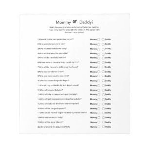 Universeel Genderneutraal Baby shower Mam of Pap Notitieblok