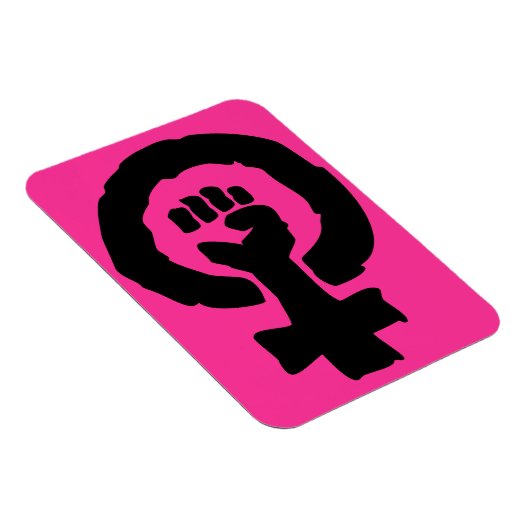 Universeel symbool Solidariteitshand Hot Pink Magneet (Rechterzijde)