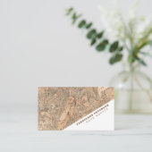 Universeel visitekaartje met houtextuur. (Staand voorkant)