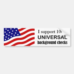 Universele achtergrondcontroles bumpersticker onde