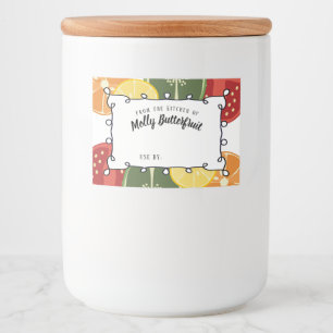 Universele fruit groente mix inblikken labels voedselcontainer etiket