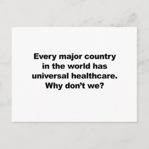 Universele gezondheidszorg briefkaart