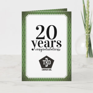 Universele jubileumkaart voor werknemers met schui kaart