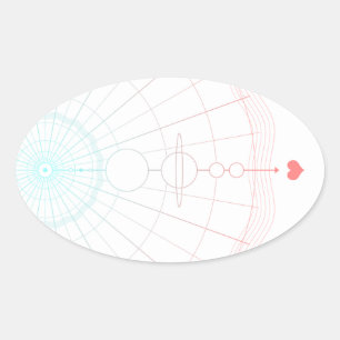 universele liefde ovale sticker