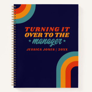 Universele Manager Retro Blauw Wet van Aantrekking Notitieboek