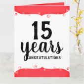 Universele mijlpaal werknemer jubileumkaart kaart (Gele Bloem)