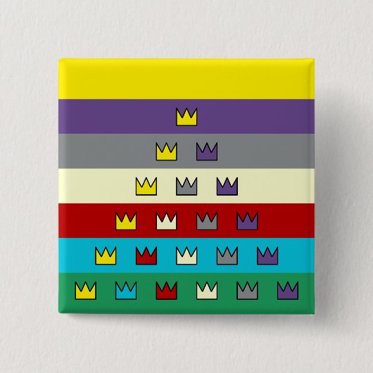 Universele Patriarch Vlag gekroond Button (Voorkant)