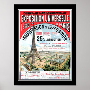 Universele Tentoonstelling Parijs 1889 Oude Poster