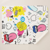 Universele trend handtekening naadloos patroon. Tr Sherpa Deken (Voorkant (horizontaal))