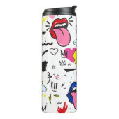 Universele trend handtekening naadloos patroon. Tr Thermosbeker (Gedraaid links)