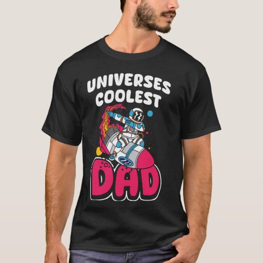 Universes Coolest Dad Sci Fi Lover Daddy T-shirt (Voorkant)
