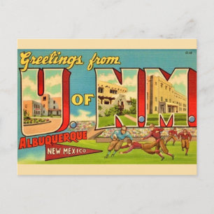Université du Nouveau-Mexique Carte postale vintag