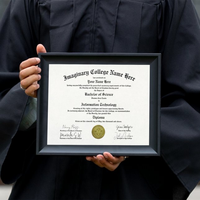 Universiteit of College Diploma Replica Art Poster