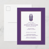 Universiteit van Albany Great Dane Mascotte Hoofd Aankondigingskaart (Voorkant / Achterkant)