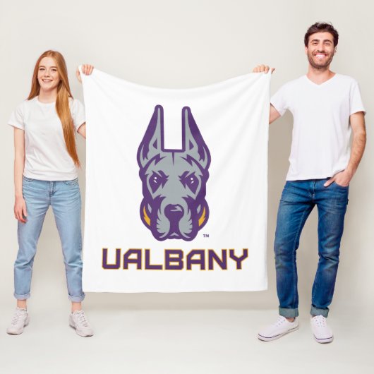 Universiteit van Albany Great Danes Fleece Deken (In situ)
