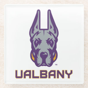 Universiteit van Albany Great Danes Glazen Onderzetter