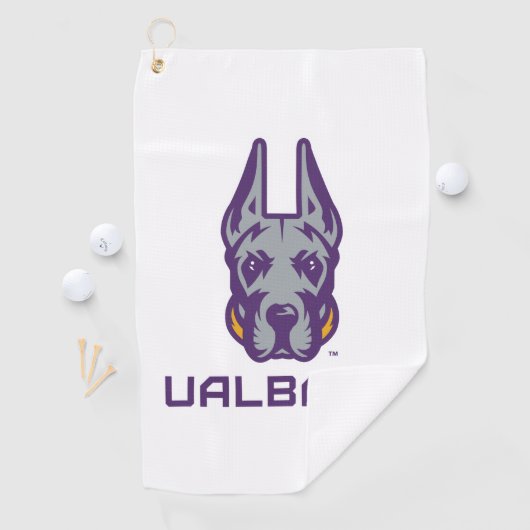 Universiteit van Albany Great Danes Golfhanddoek (Insitu)