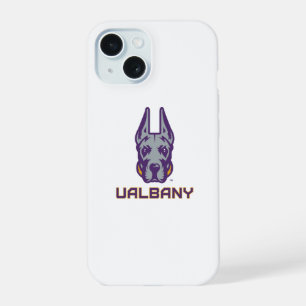 Universiteit van Albany Great Danes iPhone 15 Hoesje