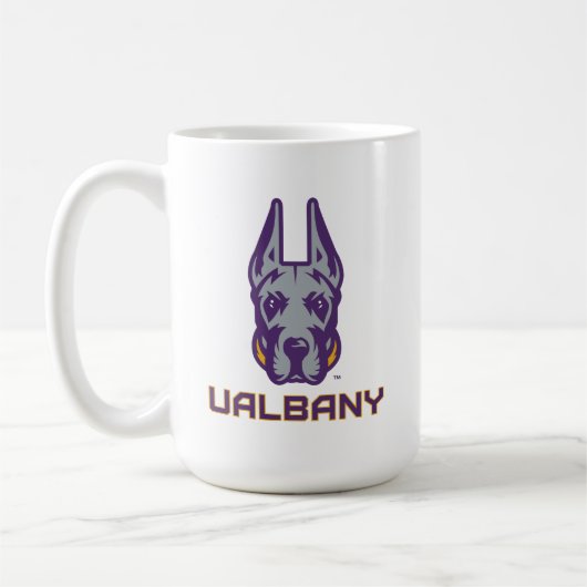 Universiteit van Albany Great Danes Koffiemok (Links)
