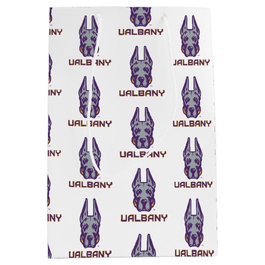 Universiteit van Albany Great Danes Medium Cadeauzakje (Voorkant)