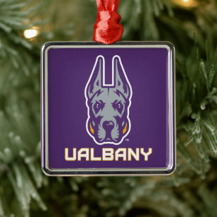 Universiteit van Albany Great Danes Metalen Ornament