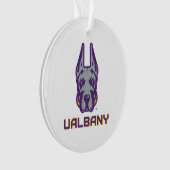 Universiteit van Albany Great Danes Ornament (voorkant)