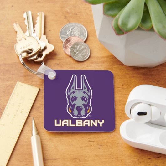 Universiteit van Albany Great Danes Sleutelhanger (Bureau)