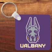Universiteit van Albany Great Danes Sleutelhanger (Voorkant)