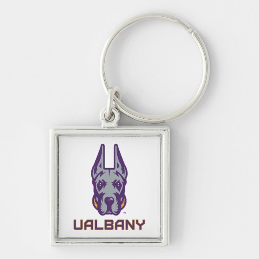 Universiteit van Albany Great Danes Sleutelhanger (Voorkant)