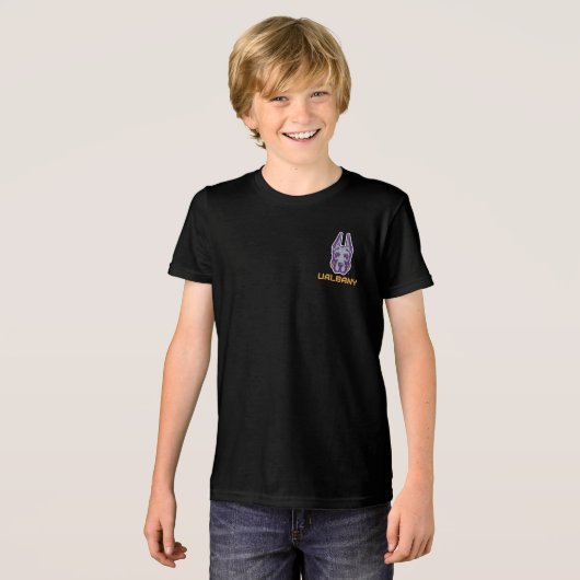 Universiteit van Albany Great Danes Tri-Blend Shirt (Voorkant volledig)