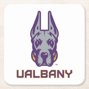 Universiteit van Albany Great Danes Vierkante Kartonnen Onderzetter
