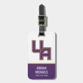 Universiteit van Albany Initialen Logo Bagagelabel (Voorkant verticaal)