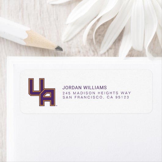 Universiteit van Albany Initialen Logo Etiket (Insitu)