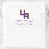 Universiteit van Albany Initialen Logo Rechthoekige Sticker (Tas)