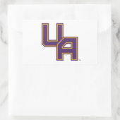 Universiteit van Albany Initialen Logo Rechthoekige Sticker (Tas)