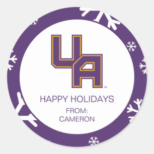 Universiteit van Albany Initialen Logo Ronde Sticker