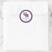 Universiteit van Albany Initialen Logo Ronde Sticker (Tas)