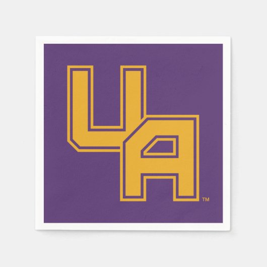 Universiteit van Albany Initialen Logo Servet (Voorkant)