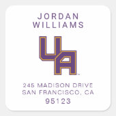 Universiteit van Albany Initialen Logo Vierkante Sticker (Voorkant)