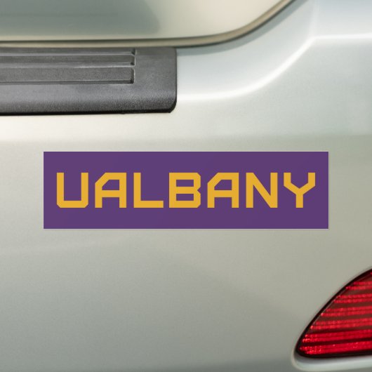 Universiteit van Albany Wordmark Bumpersticker (Op auto)
