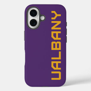 Universiteit van Albany Wordmark iPhone 16 Hoesje