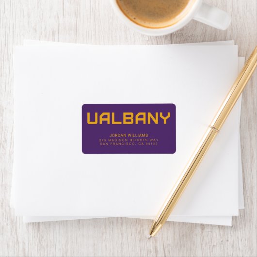 Universiteit van Albany Wordmark Etiket (Insitu)