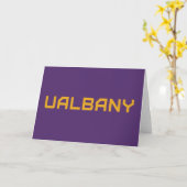 Universiteit van Albany Wordmark Kaart (Gele Bloem)