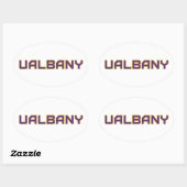 Universiteit van Albany Wordmark Ovale Sticker (Vel)