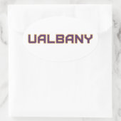 Universiteit van Albany Wordmark Ovale Sticker (Tas)