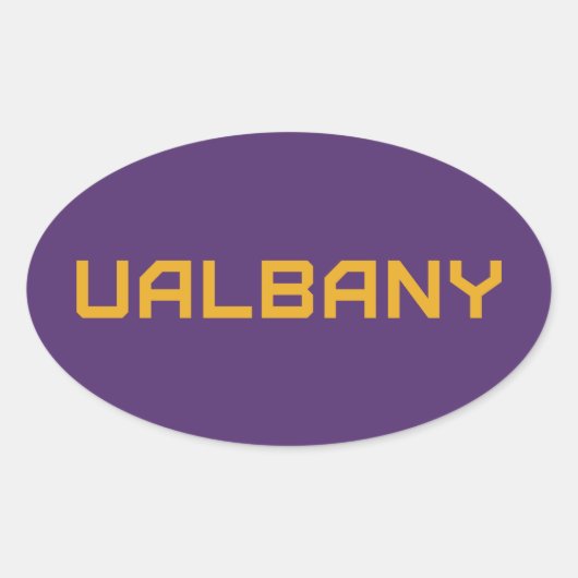 Universiteit van Albany Wordmark Ovale Sticker (Voorkant)