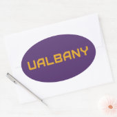 Universiteit van Albany Wordmark Ovale Sticker (Envelop)