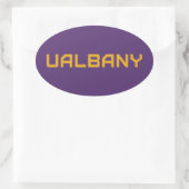 Universiteit van Albany Wordmark Ovale Sticker (Tas)
